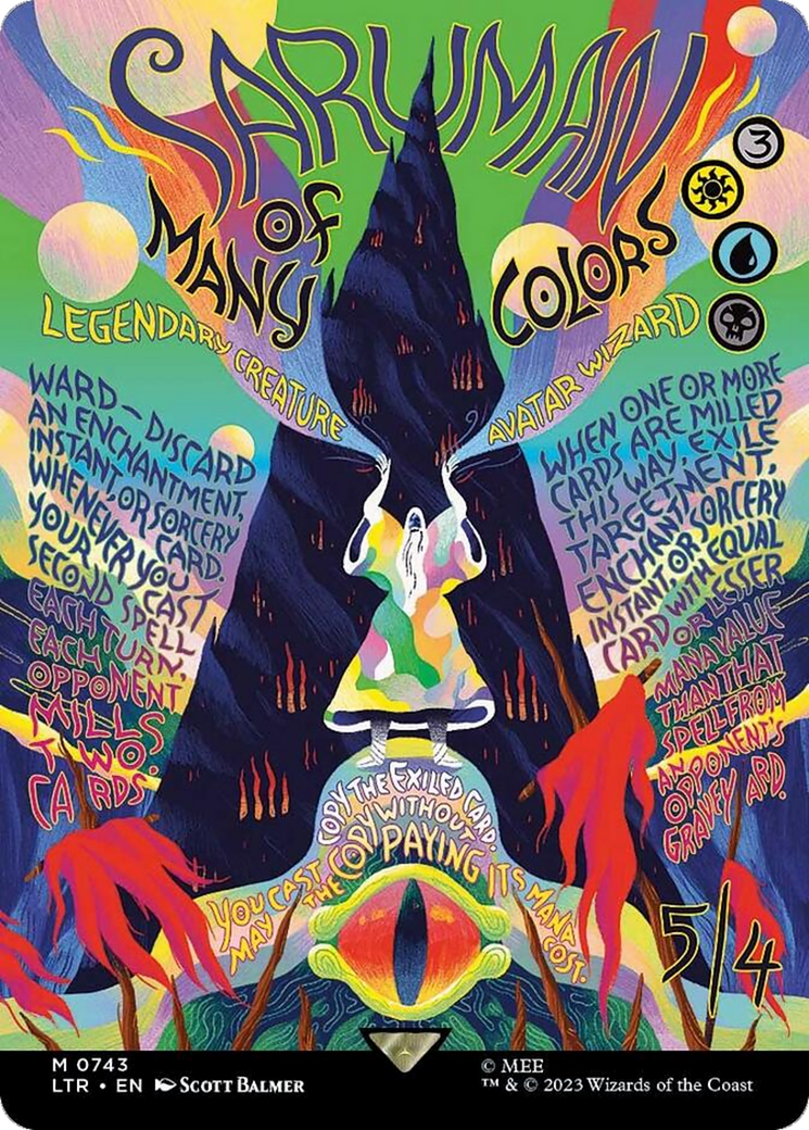 Saruman of Many Colors (Borderless Poster) (LTR-743) - The Lord of the Rings: Tales of Middle-earth - Magic The Gathering