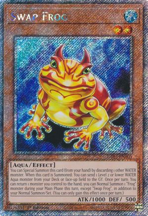 PLATINUM SECRET RARE Swap Frog (Platinum Secret Rare) (RA03-EN005) - Quarter Century Bonanza 1st Edition