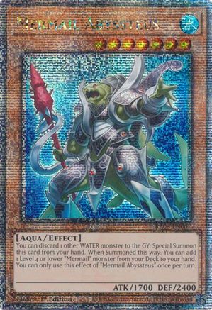 QUARTER CENTURY SECRET RARE Mermail Abyssteus (Quarter Century Secret Rare) (RA03-EN007) - Quarter Century Bonanza 1st Edition