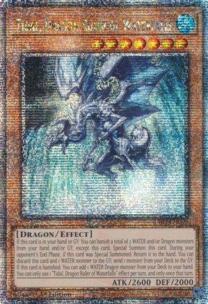 QUARTER CENTURY SECRET RARE Tidal, Dragon Ruler of Waterfalls (Quarter Century Secret Rare) (RA03-EN009) - Quarter Century Bonanza 1st Edition