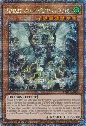 QUARTER CENTURY SECRET RARE Tempest, Dragon Ruler of Storms (Quarter Century Secret Rare) (RA03-EN011) - Quarter Century Bonanza 1st Edition