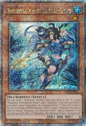 QUARTER CENTURY SECRET RARE Neptabyss, the Atlantean Prince (Quarter Century Secret Rare) (RA03-EN013) - Quarter Century Bonanza 1st Edition