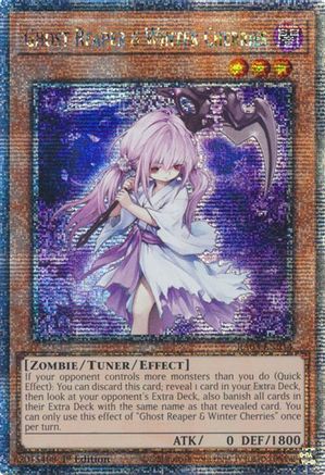 QUARTER CENTURY SECRET RARE Ghost Reaper & Winter Cherries (Quarter Century Secret Rare) (RA03-EN014) - Quarter Century Bonanza 1st Edition