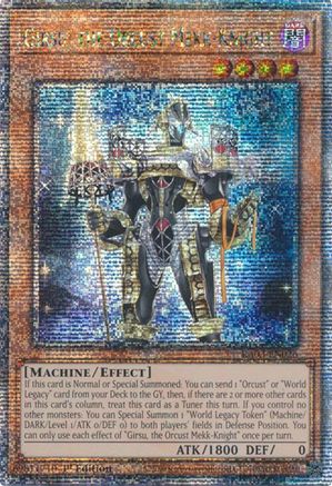 QUARTER CENTURY SECRET RARE Girsu, the Orcust Mekk-Knight (Quarter Century Secret Rare) (RA03-EN026) - Quarter Century Bonanza 1st Edition