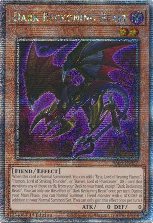 QUARTER CENTURY SECRET RARE Dark Beckoning Beast (Quarter Century Secret Rare) (RA03-EN027) - Quarter Century Bonanza 1st Edition