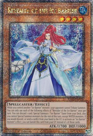 QUARTER CENTURY SECRET RARE Revealer of the Ice Barrier (Quarter Century Secret Rare) (RA03-EN028) - Quarter Century Bonanza 1st Edition
