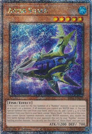 QUARTER CENTURY SECRET RARE Abyss Shark (Quarter Century Secret Rare) (RA03-EN030) - Quarter Century Bonanza 1st Edition