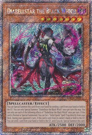 PLATINUM SECRET RARE Diabellstar the Black Witch (Platinum Secret Rare) (RA03-EN032) - Quarter Century Bonanza 1st Edition