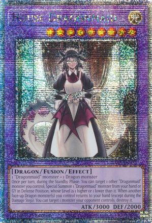 QUARTER CENTURY SECRET RARE House Dragonmaid (Quarter Century Secret Rare) (RA03-EN037) - Quarter Century Bonanza 1st Edition