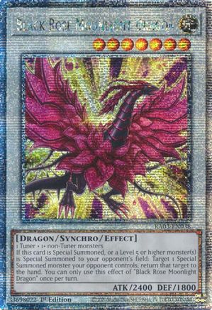 QUARTER CENTURY SECRET RARE Black Rose Moonlight Dragon (Quarter Century Secret Rare) (RA03-EN038) - Quarter Century Bonanza 1st Edition