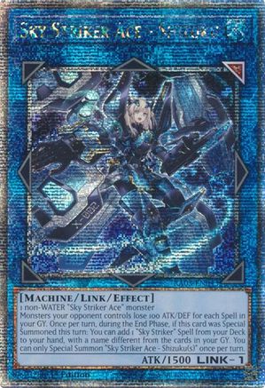 QUARTER CENTURY SECRET RARE Sky Striker Ace - Shizuku (Quarter Century Secret Rare) (RA03-EN043) - Quarter Century Bonanza 1st Edition