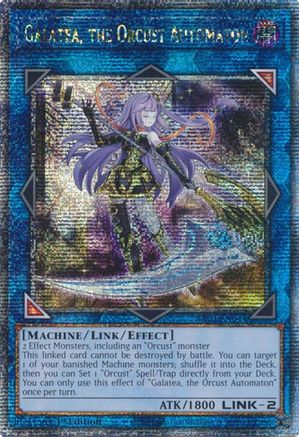 QUARTER CENTURY SECRET RARE Galatea, the Orcust Automaton (Quarter Century Secret Rare) (RA03-EN044) - Quarter Century Bonanza 1st Edition
