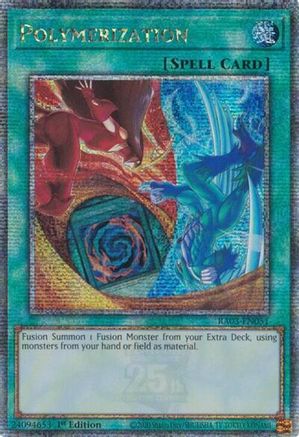 QUARTER CENTURY SECRET RARE Polymerization (B) (HERO Art) (Quarter Century Secret Rare) (RA03-EN051) - Quarter Century Bonanza 1st Edition