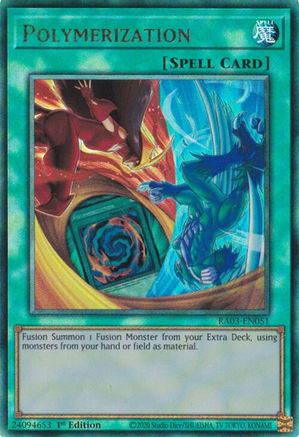 PRISMATIC ULTIMATE RARE Polymerization (B) (HERO Art) (PUR) (RA03-EN051) - Quarter Century Bonanza 1st Edition