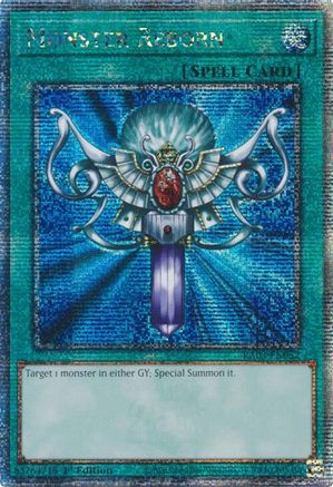 QUARTER CENTURY SECRET RARE Monster Reborn (Quarter Century Secret Rare) (RA03-EN052) - Quarter Century Bonanza 1st Edition