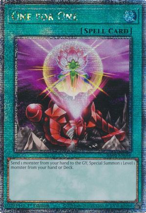QUARTER CENTURY SECRET RARE One for One (Quarter Century Secret Rare) (RA03-EN056) - Quarter Century Bonanza 1st Edition