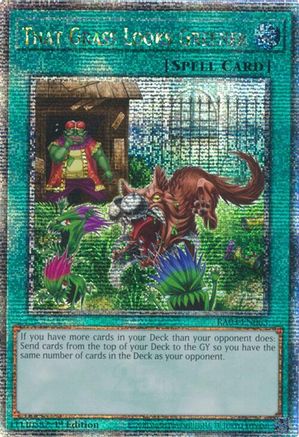 QUARTER CENTURY SECRET RARE That Grass Looks Greener (Quarter Century Secret Rare) (RA03-EN063) - Quarter Century Bonanza 1st Edition