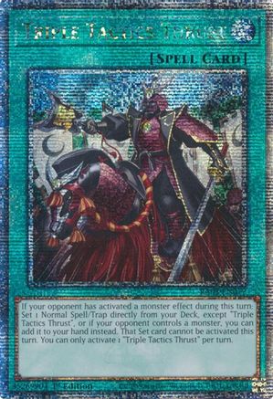 QUARTER CENTURY SECRET RARE Triple Tactics Thrust (Quarter Century Secret Rare) (RA03-EN072) - Quarter Century Bonanza 1st Edition