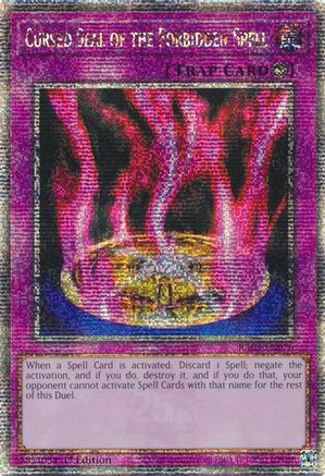 QUARTER CENTURY SECRET RARE Cursed Seal of the Forbidden Spell (Quarter Century Secret Rare) (RA03-EN076) - Quarter Century Bonanza 1st Edition