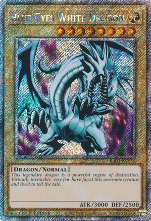PLATINUM SECRET RARE Blue-Eyes White Dragon (Platinum Secret Rare) (RA03-EN079) - Quarter Century Bonanza 1st Edition