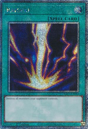 QUARTER CENTURY SECRET RARE Raigeki (Quarter Century Secret Rare) (RA03-EN083) - Quarter Century Bonanza 1st Edition