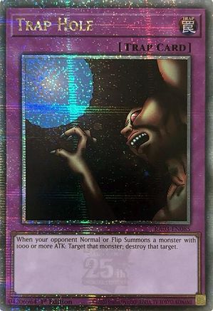 QUARTER CENTURY SECRET RARE Trap Hole (Quarter Century Secret Rare) (RA03-EN085) - Quarter Century Bonanza 1st Edition