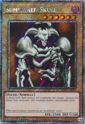 PLATINUM SECRET RARE Summoned Skull (Platinum Secret Rare) (RA03-EN086) - Quarter Century Bonanza 1st Edition