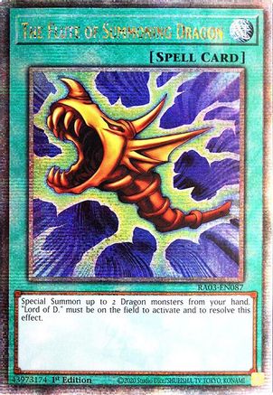 QUARTER CENTURY SECRET RARE The Flute of Summoning Dragon (Quarter Century Secret Rare) (RA03-EN087) - Quarter Century Bonanza 1st Edition