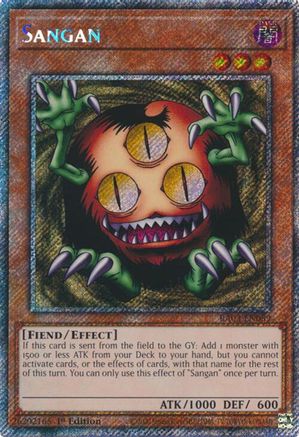 PLATINUM SECRET RARE Sangan (Platinum Secret Rare) (RA03-EN089) - Quarter Century Bonanza 1st Edition
