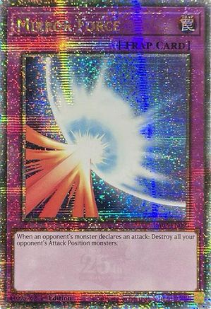 QUARTER CENTURY SECRET RARE Mirror Force (Quarter Century Secret Rare) (RA03-EN093) - Quarter Century Bonanza 1st Edition