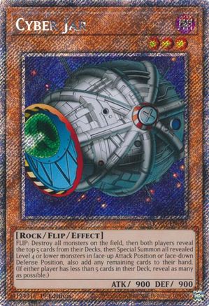 PLATINUM SECRET RARE Cyber Jar (Platinum Secret Rare) (RA03-EN095) - Quarter Century Bonanza 1st Edition