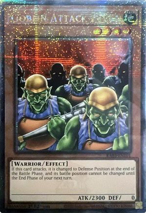 QUARTER CENTURY SECRET RARE Goblin Attack Force (Quarter Century Secret Rare) (RA03-EN101) - Quarter Century Bonanza 1st Edition