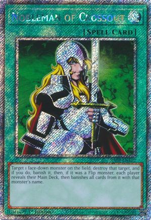 PLATINUM SECRET RARE Nobleman of Crossout (Platinum Secret Rare) (RA03-EN102) - Quarter Century Bonanza 1st Edition