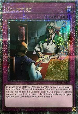 QUARTER CENTURY SECRET RARE Ceasefire (Quarter Century Secret Rare) (RA03-EN105) - Quarter Century Bonanza 1st Edition