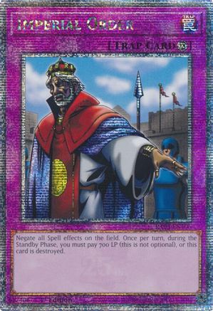 QUARTER CENTURY SECRET RARE Imperial Order (Quarter Century Secret Rare) (RA03-EN106) - Quarter Century Bonanza 1st Edition