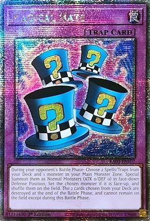 QUARTER CENTURY SECRET RARE Magical Hats (Quarter Century Secret Rare) (RA03-EN107) - Quarter Century Bonanza 1st Edition