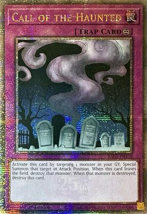 QUARTER CENTURY SECRET RARE Call of the Haunted (Quarter Century Secret Rare) (RA03-EN108) - Quarter Century Bonanza 1st Edition