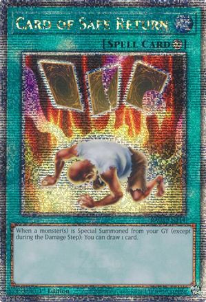QUARTER CENTURY SECRET RARE Card of Safe Return (Quarter Century Secret Rare) (RA03-EN114) - Quarter Century Bonanza 1st Edition