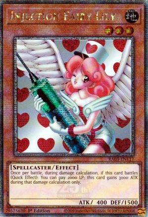 QUARTER CENTURY SECRET RARE Injection Fairy Lily (Quarter Century Secret Rare) (RA03-EN117) - Quarter Century Bonanza 1st Edition