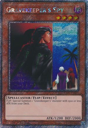 PLATINUM SECRET RARE Gravekeeper's Spy (Platinum Secret Rare) (RA03-EN121) - Quarter Century Bonanza 1st Edition