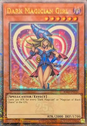 QUARTER CENTURY SECRET RARE Dark Magician Girl (Quarter Century Secret Rare) (A) (RA03-EN123) - Quarter Century Bonanza 1st Edition