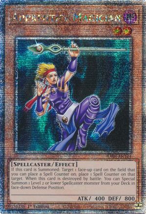 QUARTER CENTURY SECRET RARE Apprentice Magician (Quarter Century Secret Rare) (RA03-EN124) - Quarter Century Bonanza 1st Edition