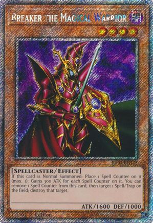 PLATINUM SECRET RARE Breaker the Magical Warrior (Platinum Secret Rare) (RA03-EN125) - Quarter Century Bonanza 1st Edition