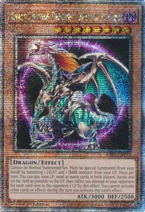 QUARTER CENTURY SECRET RARE Chaos Emperor Dragon - Envoy of the End (Quarter Century Secret Rare) (RA03-EN133) - Quarter Century Bonanza 1st Edition