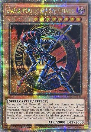 QUARTER CENTURY SECRET RARE Dark Magician of Chaos (Quarter Century Secret Rare) (RA03-EN134) - Quarter Century Bonanza 1st Edition