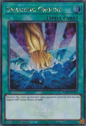 QUARTER CENTURY SECRET RARE Smashing Ground (Quarter Century Secret Rare) (RA03-EN135) - Quarter Century Bonanza 1st Edition