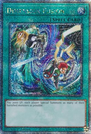 QUARTER CENTURY SECRET RARE Dimension Fusion (Quarter Century Secret Rare) (RA03-EN136) - Quarter Century Bonanza 1st Edition