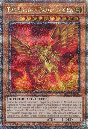 QUARTER CENTURY SECRET RARE The Winged Dragon of Ra (Quarter Century Secret Rare) (RA03-EN137) - Quarter Century Bonanza 1st Edition