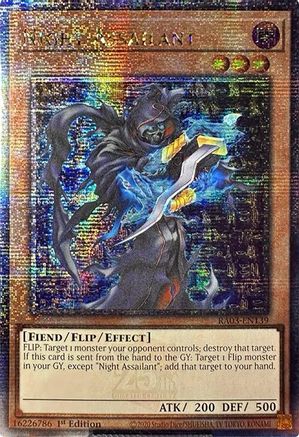 QUARTER CENTURY SECRET RARE Night Assailant (Quarter Century Secret Rare) (RA03-EN139) - Quarter Century Bonanza 1st Edition