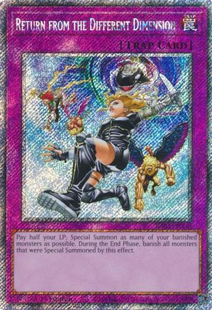 PLATINUM SECRET RARE Return from the Different Dimension (Platinum Secret Rare) (RA03-EN140) - Quarter Century Bonanza 1st Edition
